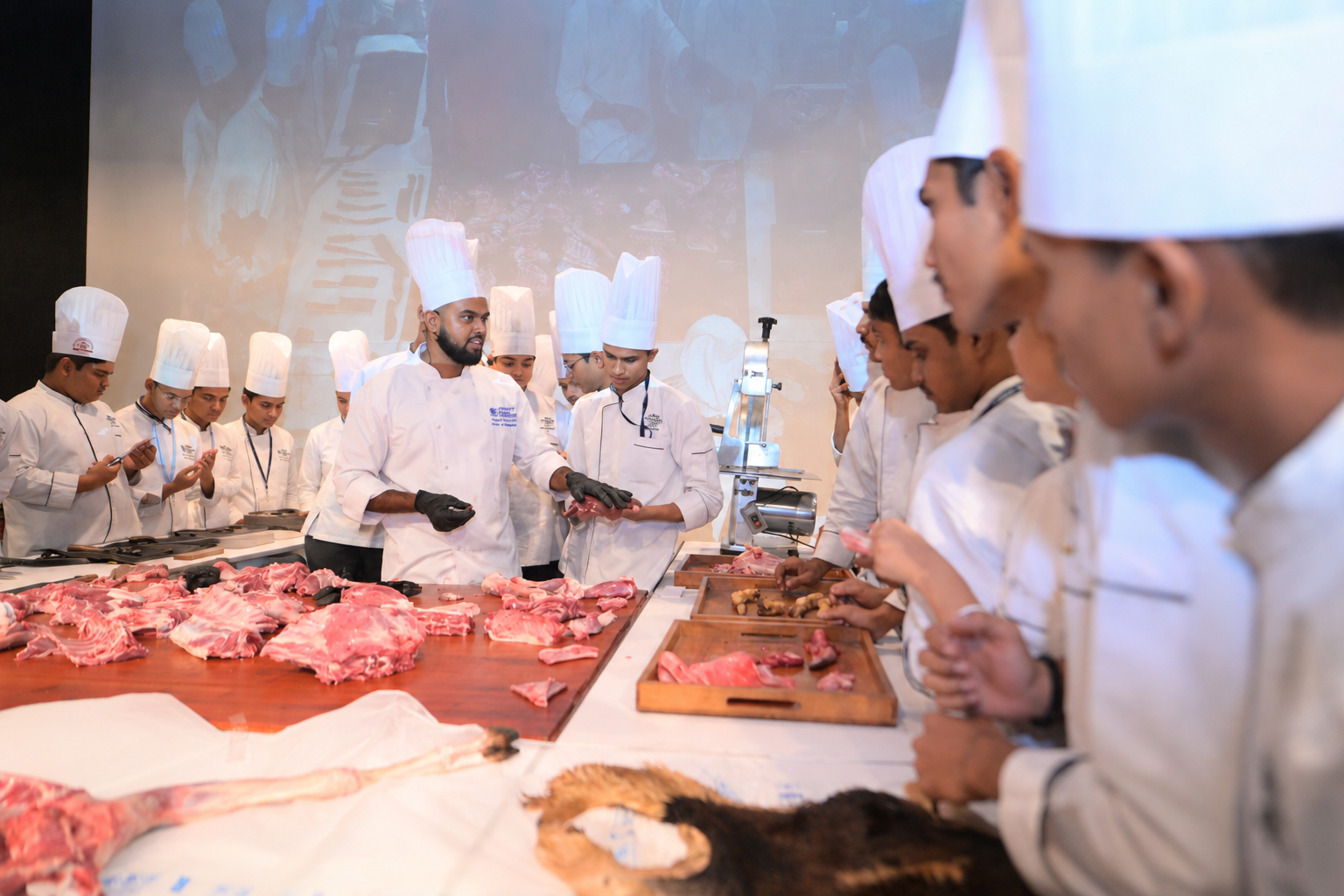 Chef Mohammad conducting a workshop