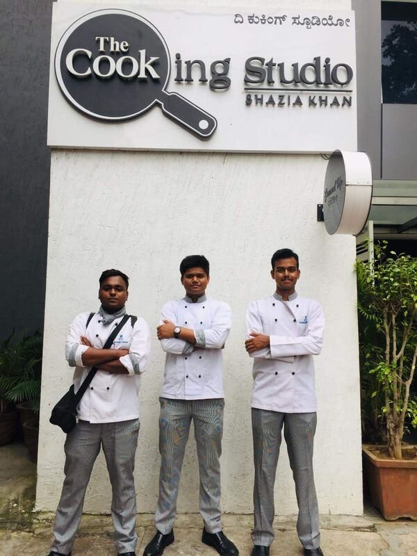 Culinary students outside The Cooking Studio